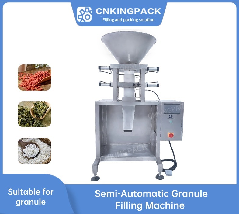 Semi-automatic granule filling machine