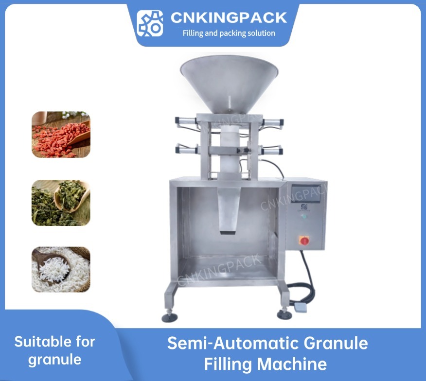 Semi-automatic granule filling machine